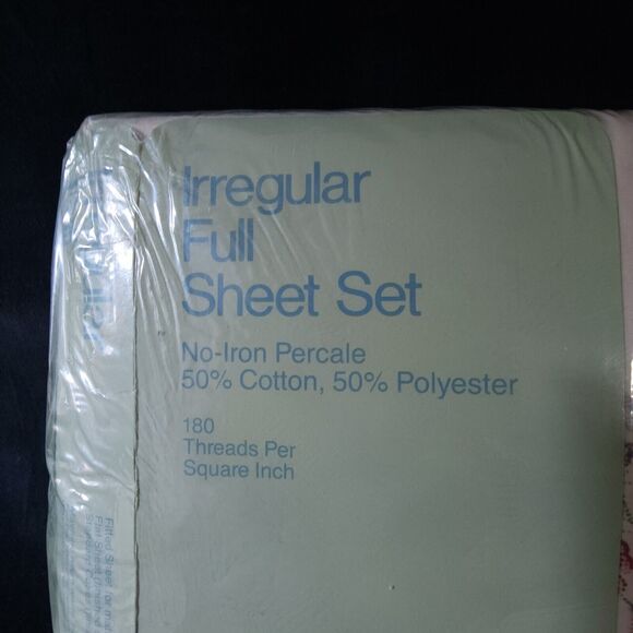 Vintage Floral Irregular Full Sheet Set Fitted & Flat Sheet / Double Pillowcases - Picture 2 of 7